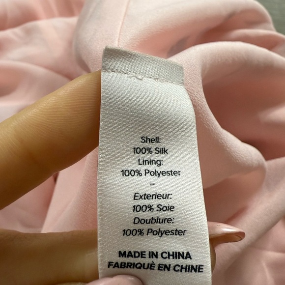 CINQ A SEPT Mateo Floral Ruffle 100% Silk Ruffle Dress in Pearl Blush - Picture 11 of 16